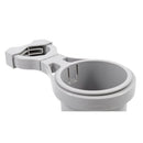 Camco Clamp-On Rail Mounted Cup Holder - Small for Up to 1-1/4" Rail - Grey [53093] - Wholesaler Elite LLC