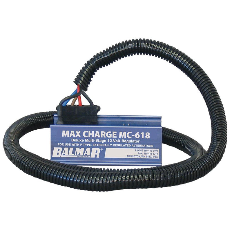 Balmar Max Charge MC-618 Multi-Stage Regulator w/ 54" Harness - 12V [MC-618-H] - Wholesaler Elite LLC