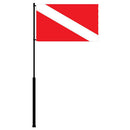 Mate Series Flag Pole - 36" w/Dive Flag [FP36DIVE] - Wholesaler Elite LLC