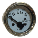 VDO Cockpit Marine 52MM (2-1/16") Water Temp. Gauge - 0-250F - White Dial/Chrome Bezel [310-15277] - Wholesaler Elite LLC