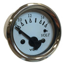 VDO Cockpit Marine 52MM (2-1/16") Voltmeter - White Dial/Chrome Bezel [332-15282] - Wholesaler Elite LLC