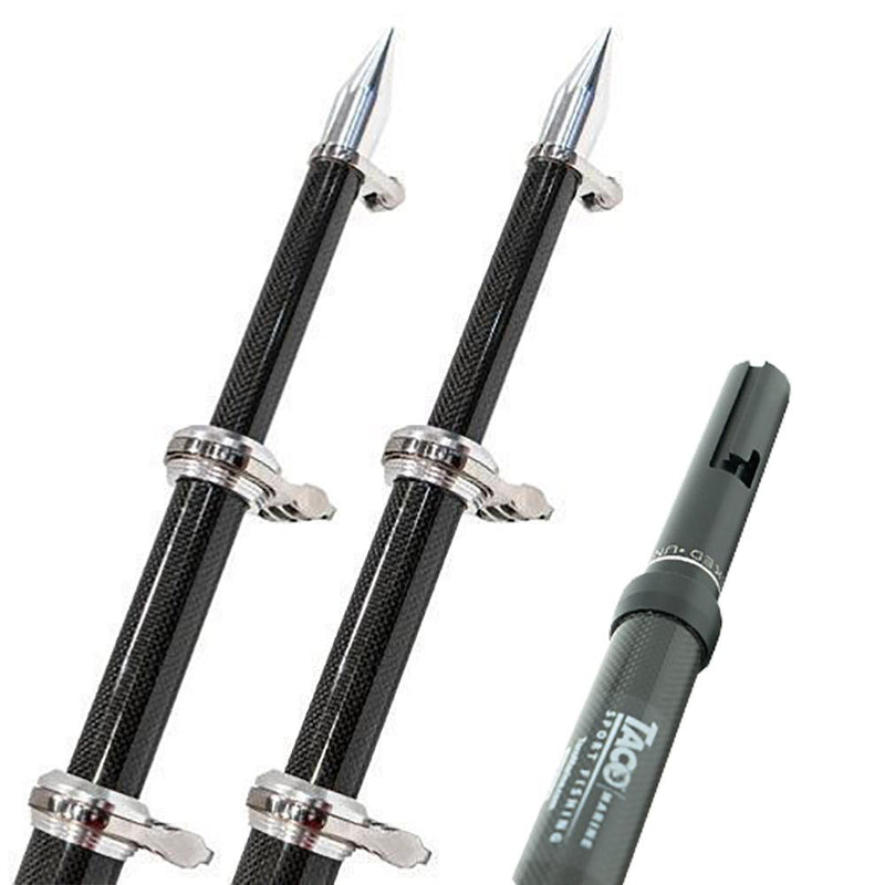 TACO 20 Carbon Fiber Twist Lock Outrigger Poles f/GS-450, GS-500 GS-1000 Bases - Black [OT-4200CF-HD] - Wholesaler Elite LLC