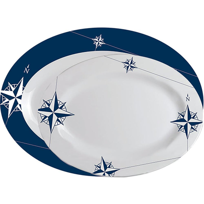 Marine Business Melamine Oval Serving Platters Set - NORTHWIND - Set of 2 [15009] - Wholesaler Elite LLC