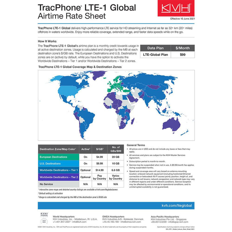 KVH TracPhone LTE-1 Global [01-0419-01] - Wholesaler Elite LLC