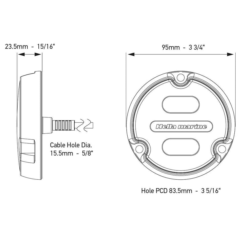 Hella Marine Apelo A1 RGB Underwater Light - 1800 Lumens - Black Housing - White Lens [016146-011] - Wholesaler Elite LLC