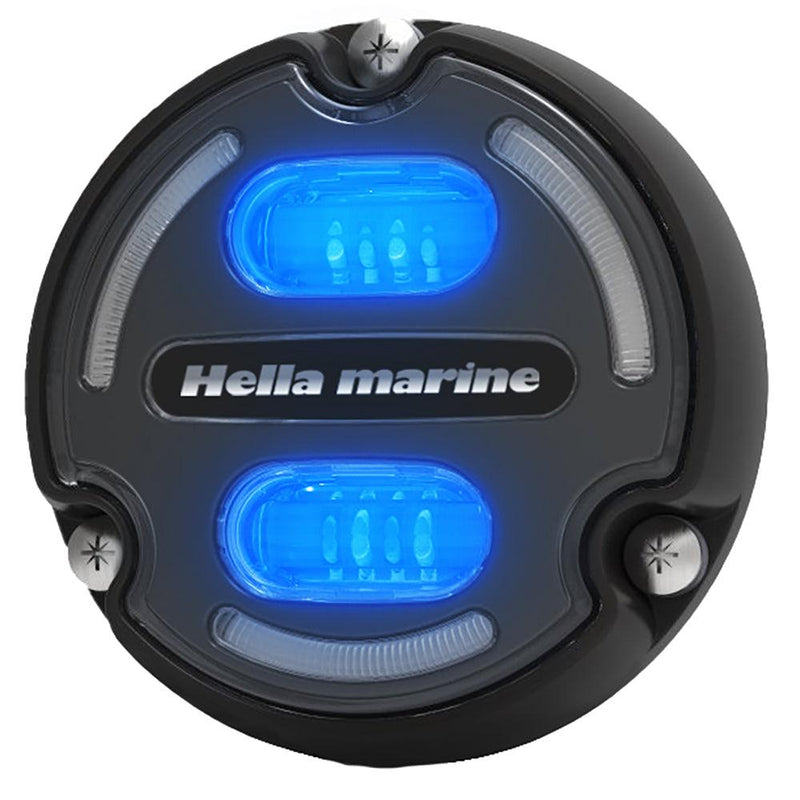 Hella Marine Apelo A2 Blue White Underwater Light - 3000 Lumens - Black Housing - Charcoal Lens w/Edge Light [016147-001] - Wholesaler Elite LLC