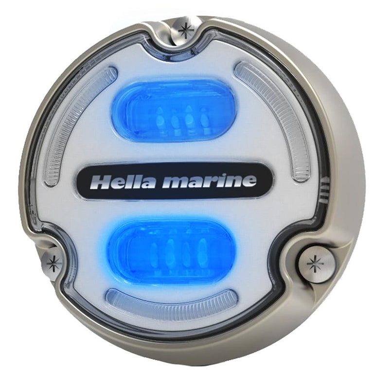 Hella Marine Apelo A2 Blue White Underwater Light - 3000 Lumens - Bronze Housing - White Lens w/Edge Light [016147-101] - Wholesaler Elite LLC