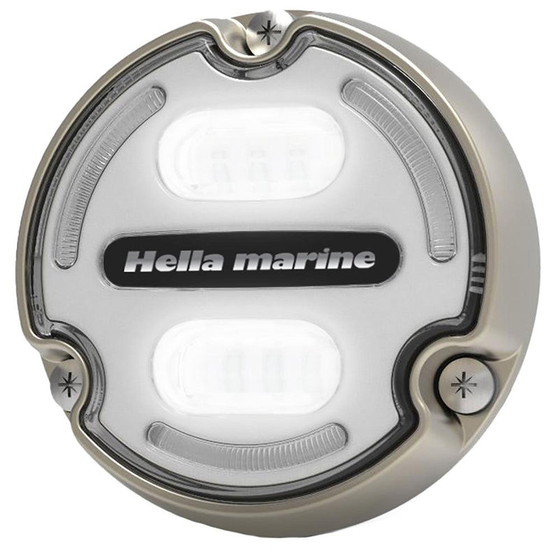 Hella Marine Apelo A2 Blue White Underwater Light - 3000 Lumens - Bronze Housing - White Lens w/Edge Light [016147-101] - Wholesaler Elite LLC