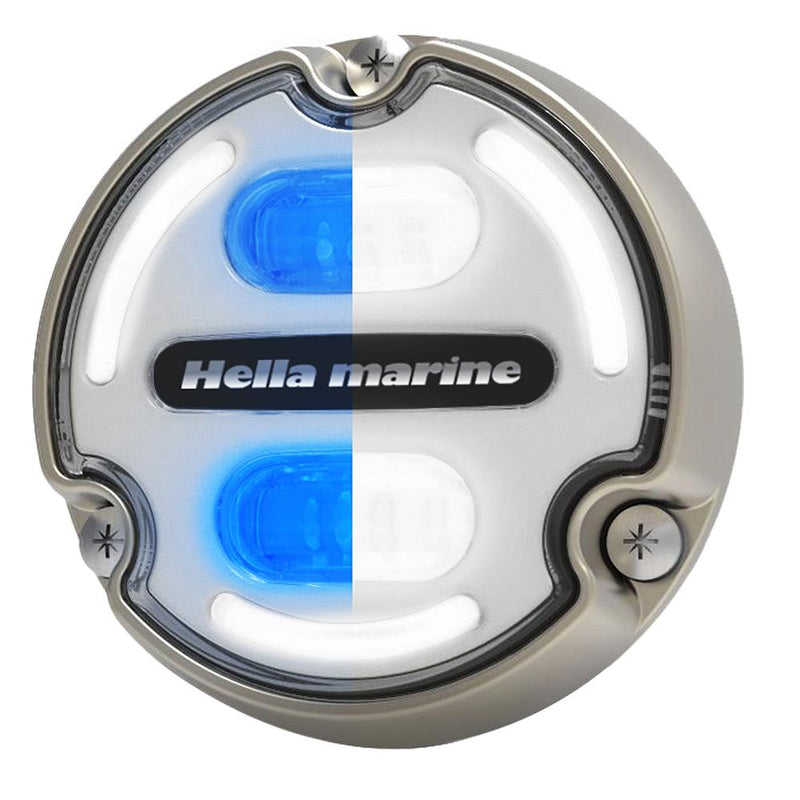 Hella Marine Apelo A2 Blue White Underwater Light - 3000 Lumens - Bronze Housing - White Lens w/Edge Light [016147-101] - Wholesaler Elite LLC