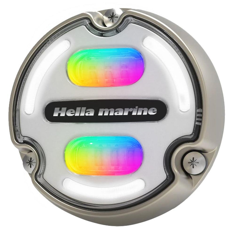 Hella Marine Apelo A2 RGB Underwater Light - 3000 Lumens - Bronze Housing - White Lens w/Edge Light [016148-101] - Wholesaler Elite LLC