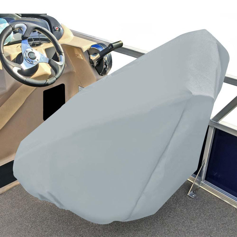 Carver Poly-Flex II Captains Chair Cover - Fits up to 32H x 26W x 25D - Grey [61061F-10] - Wholesaler Elite LLC
