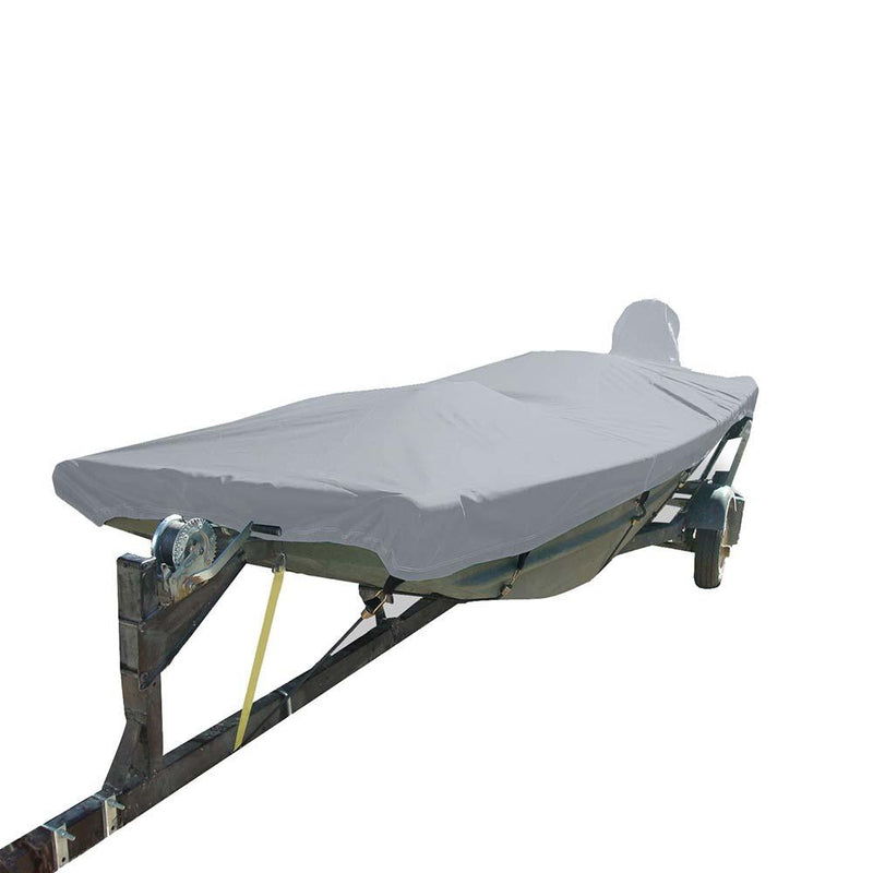 Carver Poly-Flex II Styled-to-Fit Boat Cover f/12.5 Open Jon Boats - Grey [74200F-10] - Wholesaler Elite LLC