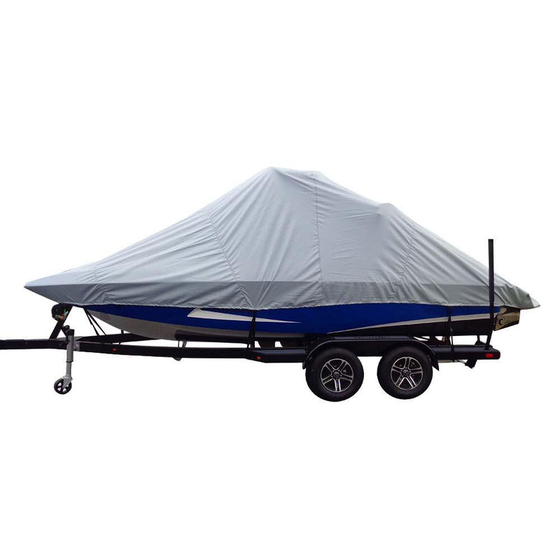 Carver Sun-DURA Specialty Boat Cover f/23.5 Inboard Tournament Ski Boats w/Wide Bow Swim Platform - Grey [82123S-11] - Wholesaler Elite LLC