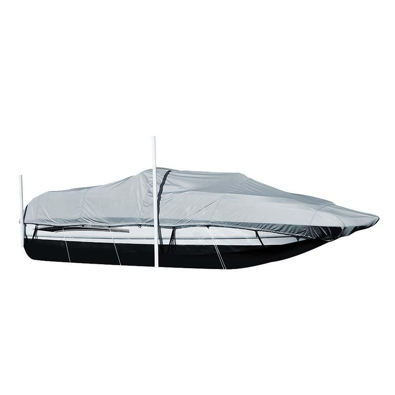 Carver Sun-DURA Styled-to-Fit Boat Cover f/23.5 Sterndrive Deck Boats w/Walk-Thru Windshield - Grey [95123S-11] - Wholesaler Elite LLC