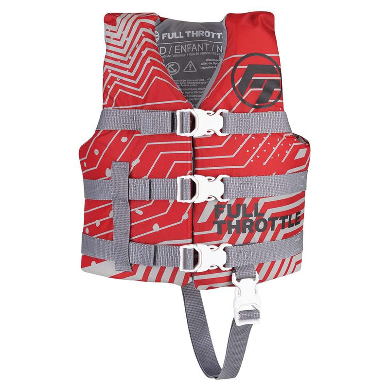 Full Throttle Child Nylon Life Jacket - Red [112200-100-001-22] - Wholesaler Elite LLC