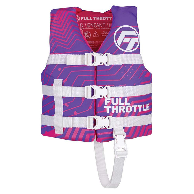 Full Throttle Child Nylon Life Jacket - Purple [112200-600-001-22] - Wholesaler Elite LLC