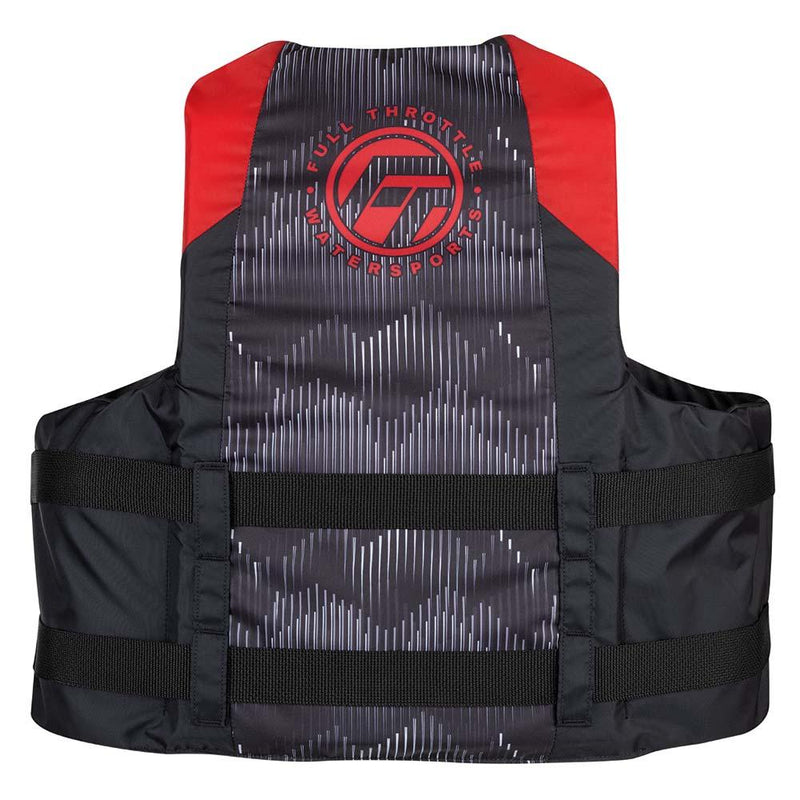 Full Throttle Adult Nylon Life Jacket - L/XL - Red/Black [112200-100-050-22] - Wholesaler Elite LLC