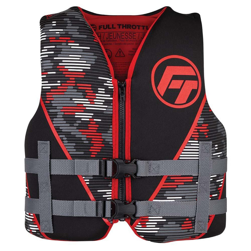 Full Throttle Youth Rapid-Dry Life Jacket - Red/Black [142100-100-002-22] - Wholesaler Elite LLC