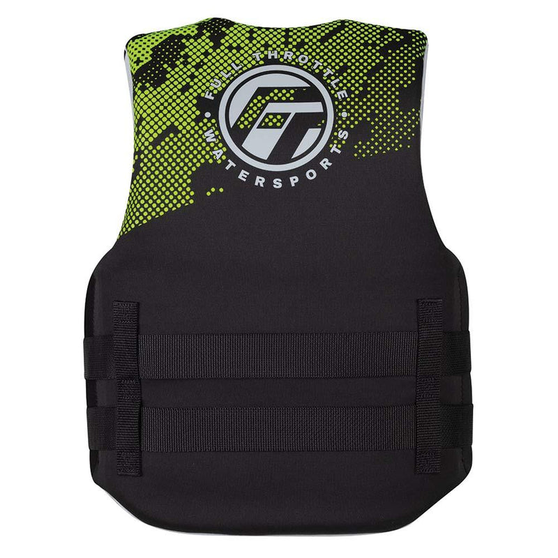 Full Throttle Junior Hinged Neoprene Life Jacket - Green [142400-400-009-22] - Wholesaler Elite LLC