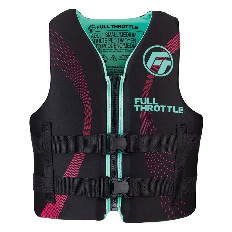 Full Throttle Adult Rapid-Dry Life Jacket - L/XL - Aqua/Black [142100-505-050-22] - Wholesaler Elite LLC