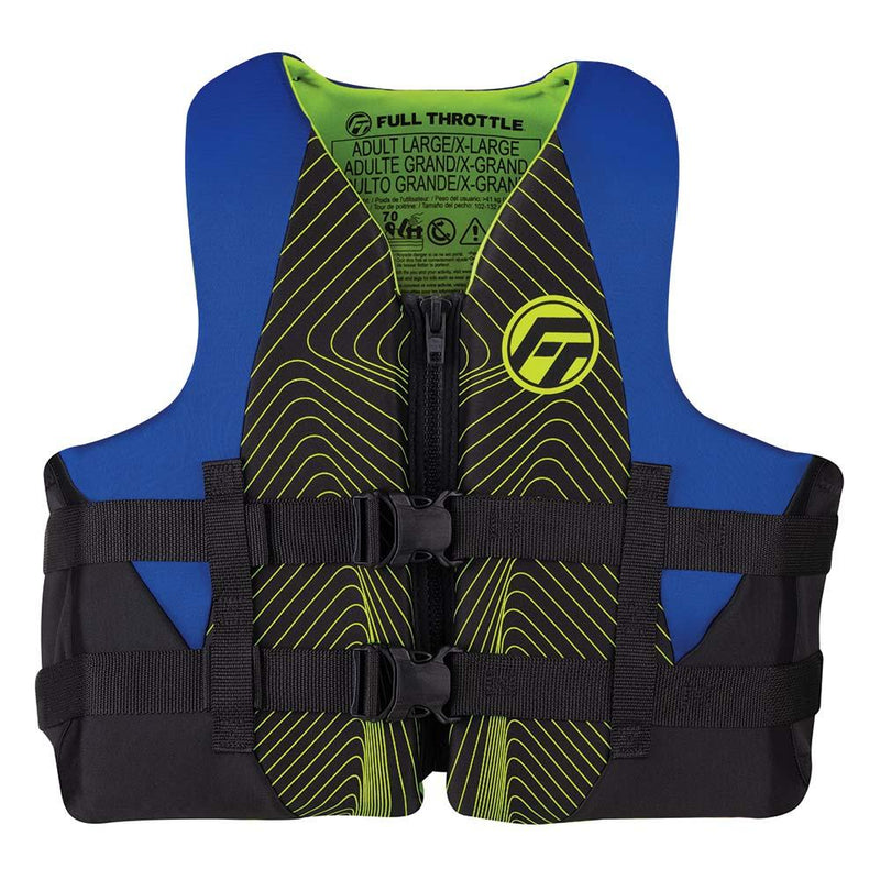 Full Throttle Adult Rapid-Dry Life Jacket - L/XL - Blue/Black [142100-500-050-22] - Wholesaler Elite LLC
