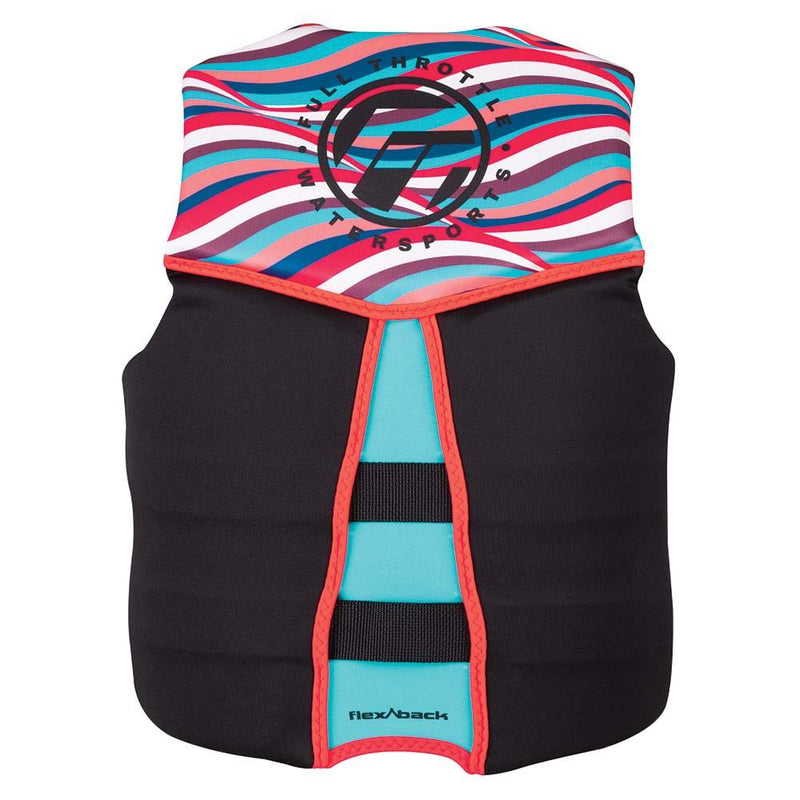 Full Throttle Womens Rapid-Dry Flex-Back Life Jacket - Womens XS - Pink/Black [142500-105-810-22] - Wholesaler Elite LLC