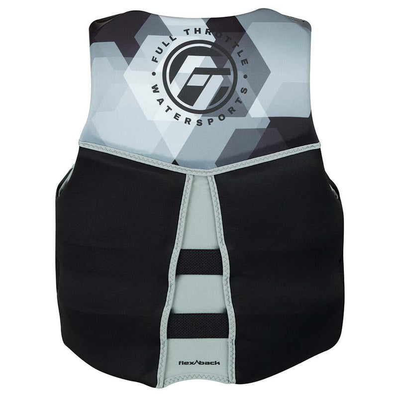 Full Throttle Mens Rapid-Dry Flex-Back Life Jacket - M - Black/Grey [142500-701-030-22] - Wholesaler Elite LLC