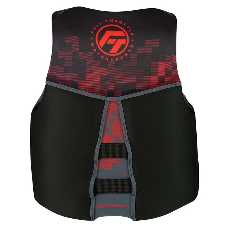 Full Throttle Mens Rapid-Dry Flex-Back Life Jacket - XL - Black/Red [142500-100-050-22] - Wholesaler Elite LLC