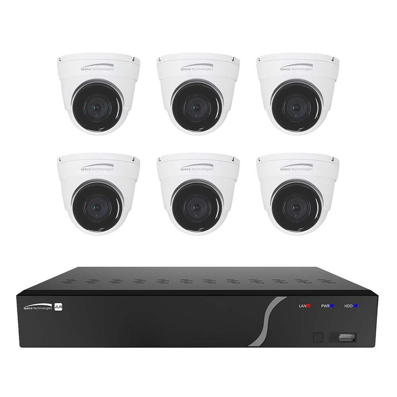 Speco 8 Channel NVR Kit w/6 Outdoor IR 5MP IP Cameras 2.8mm Fixed Lens - 2TB [ZIPK8N2] - Wholesaler Elite LLC
