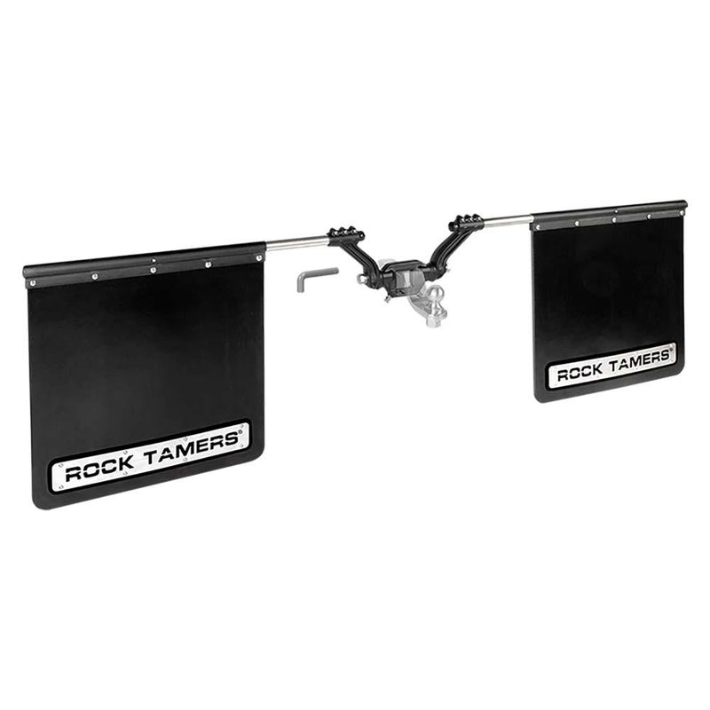 ROCK TAMERS 2.5" Hub Mudflap System - Matte Black/Stainless [00110] - Wholesaler Elite LLC