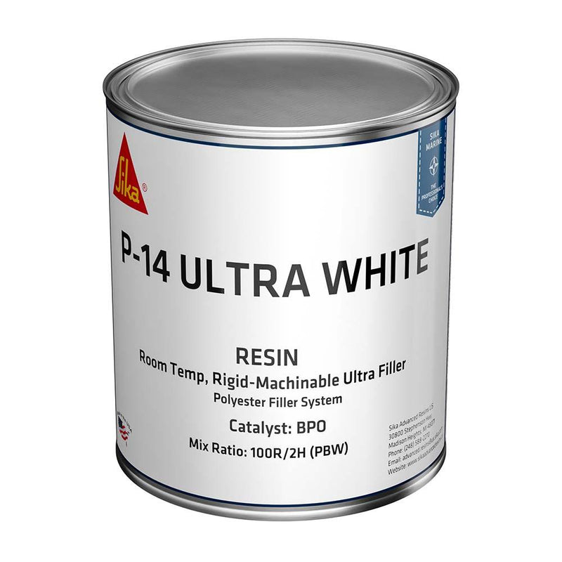Sika SikaBiresin AP014 Polyester Fairing Compound White Base Quart Can BPO Hardener Required [606127] - Wholesaler Elite LLC