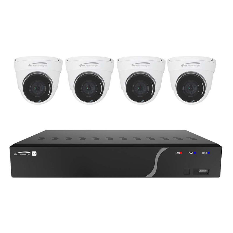Speco 4 Channel NVR Kit w/4 Outdoor IR 5MP IP Cameras 2.8mm Fixed Lens, 1TB Kit NDAA [ZIPK4N1] - Wholesaler Elite LLC