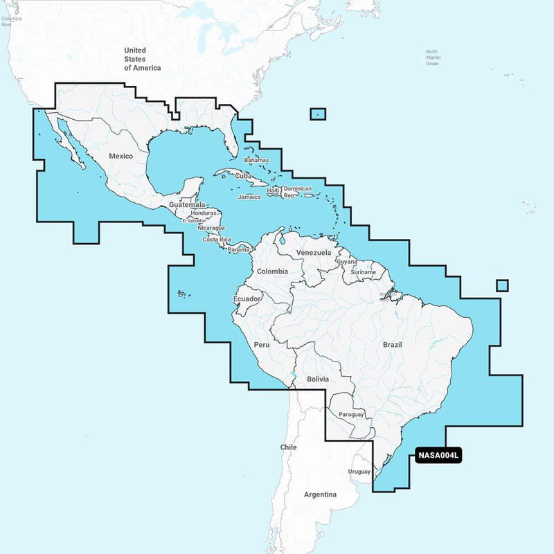 Navionics+ NASA004L - Mexico, Caribbean to Brazil [010-C1364-30] - Wholesaler Elite LLC