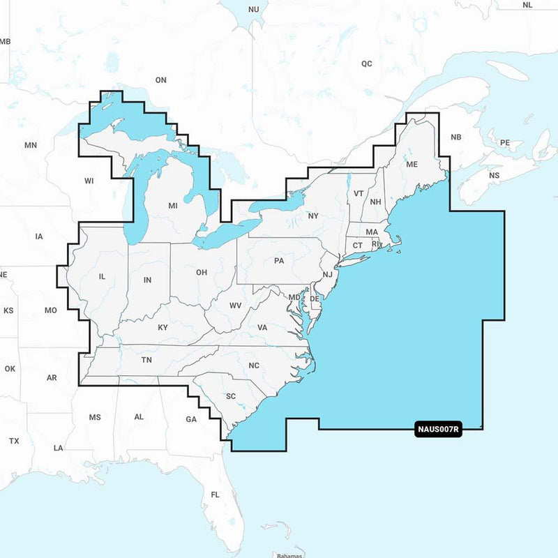 Navionics+ NAUS007R - U.S. East [010-C1370-30] - Wholesaler Elite LLC