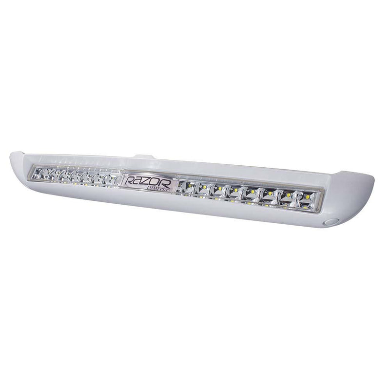 Lumitec Razor Light Bar - Flood - White Housing w/Inverted Logo Flush Mount [101590] - Wholesaler Elite LLC