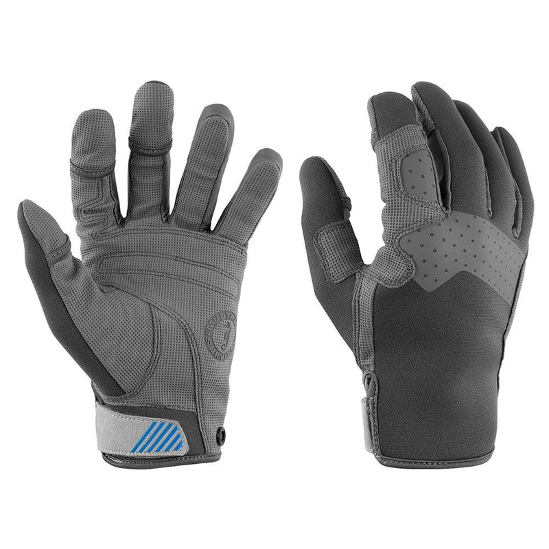 Mustang Traction Closed Finger Gloves - Grey/Blue - Large [MA600302-269-L-267] - Wholesaler Elite LLC