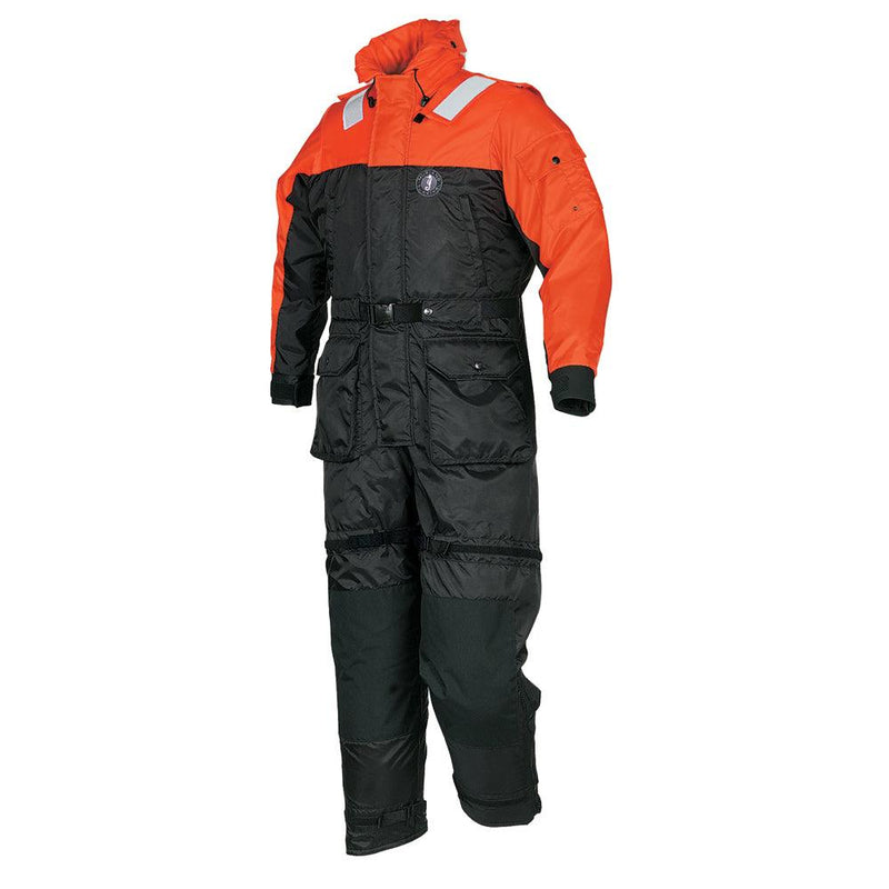 Mustang Deluxe Anti-Exposure Coverall Work Suit - Orange/Black - XXL [MS2175-33-XXL-206] - Wholesaler Elite LLC