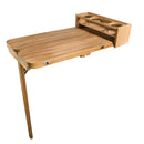 Whitecap Cockpit Table w/Folding Leaves 4 Cupholders - Teak [61392C] - Wholesaler Elite LLC