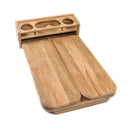 Whitecap Cockpit Table w/Folding Leaves 4 Cupholders - Teak [61392C] - Wholesaler Elite LLC