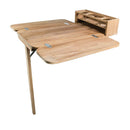 Whitecap Cockpit Table w/Folding Leaves 4 Cupholders - Teak [61392C] - Wholesaler Elite LLC
