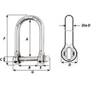 Wichard Self-Locking Large Shackle - Diameter 5mm - 3/16" [01262] - Wholesaler Elite LLC