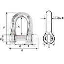 Wichard Captive Pin D Shackle - Diameter 8mm - 5/16" [01404] - Wholesaler Elite LLC