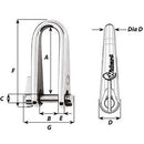 Wichard Key Pin Shackle - Diameter 6mm - 1/4" [01433] - Wholesaler Elite LLC