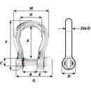 Wichard Captive Pin Bow Shackle - Diameter 5mm - 3/16" [01442] - Wholesaler Elite LLC