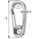 Wichard Symmetric Carbine Hook - Length 100mm - 13/32" [02316] - Wholesaler Elite LLC