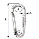 Wichard Symmetric Carbine Hook Without Eye - Length 100mm - 13/32" [02336] - Wholesaler Elite LLC