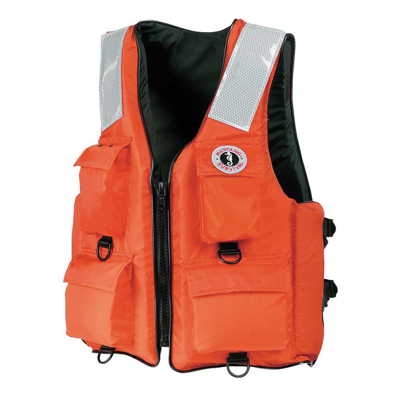 Mustang 4-Pocket Flotation Vest - Orange - XXXL - 7XL [MV3128T2-2-7XL-216] - Wholesaler Elite LLC