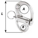 Wichard 2" Snap Shackle w/Fixed Eye - 50mm [02471] - Wholesaler Elite LLC