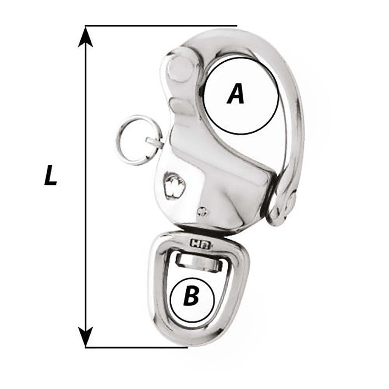 Wichard 2-3/4" Snap Shackle w/Swivel Eye - 80mm [02473] - Wholesaler Elite LLC