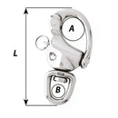 Wichard 2-3/4" Snap Shackle w/Swivel Clevis Pin - 70mm [02474] - Wholesaler Elite LLC